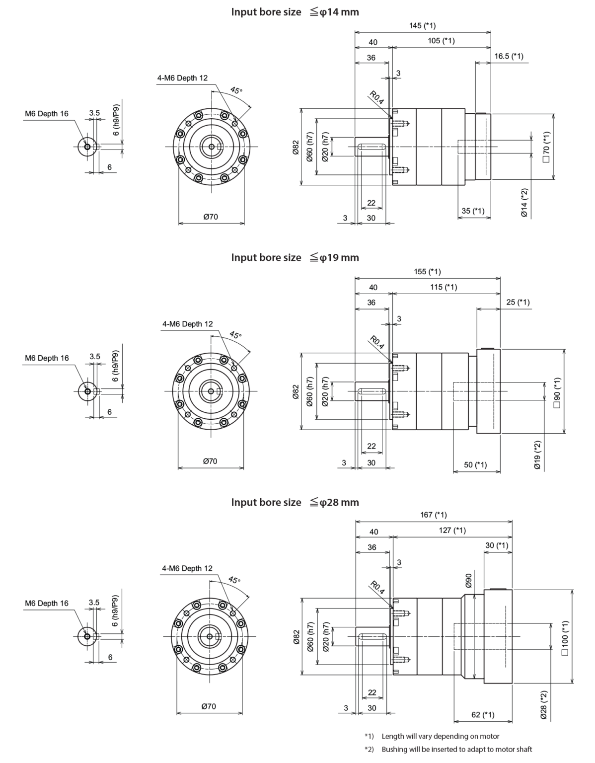 PRE 082 Frame Size Technical Data and Available Options - Nidec Drive ...